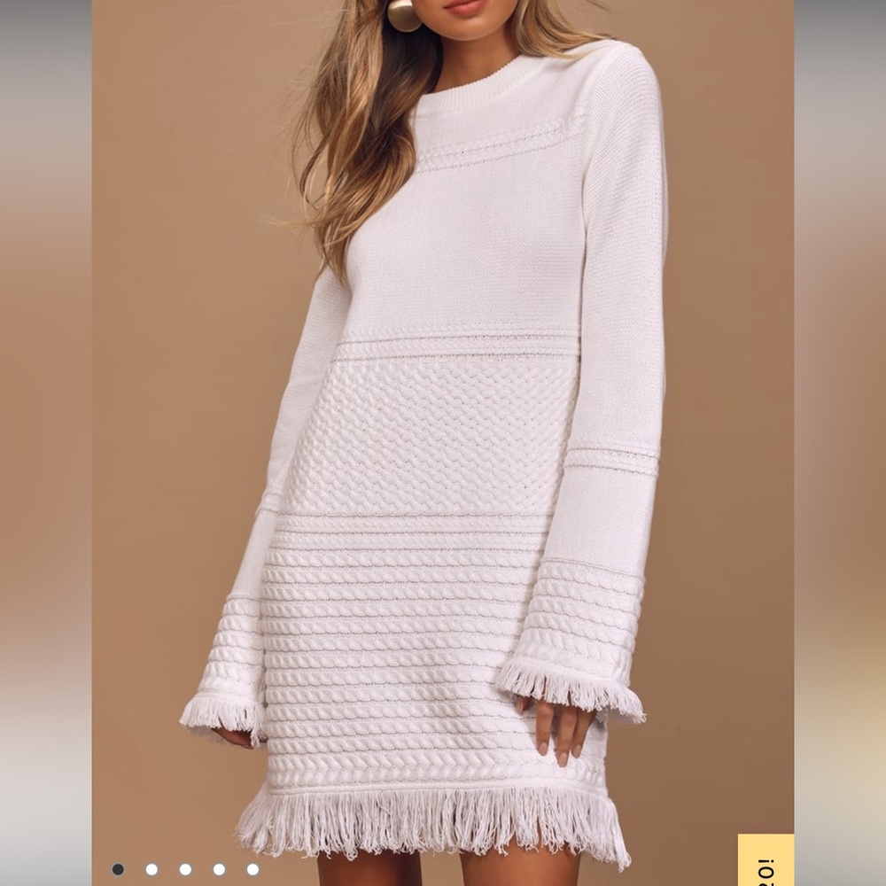 Lulus white sweater dress